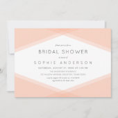 ピーチレイヤードジオメトリック&ライトセージブライダルシャワー 招待状 (正面)