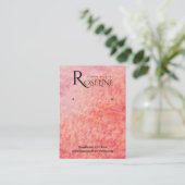 ピーチレッドオレンジの水の色のジュエリー表示 名刺 (スタンド正面)