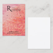 ピーチレッドオレンジの水の色のジュエリー表示 名刺 (正面/裏面)