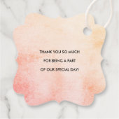 ピーチレッドフローラ水結婚色の有難う フェイバータグ (裏面)