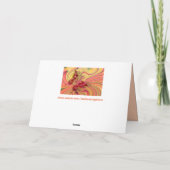 ピーチレッド・バタフライ・グリーティング・カード カード (裏面)