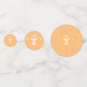 ピーチレトロホワイトフローリッシュバラ コンフェッティ (正面)