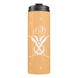 ピーチレトロホワイトフローリッシュバラ タンブラー