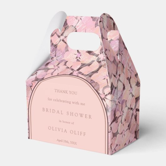 ピーチロマンスブライダルシャワー フェイバーボックス (正面サイド)