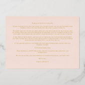 ピーチロマンチックヴィンテージフォトアルバムスクラップブック 箔招待状 (裏面)