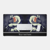 ピーチローズブドパーシャルカラーフラワーパーソナライズされた デスクマット (キーボード&マウス)