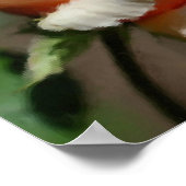 ピーチローズブドフラワーアート ポスター (角)