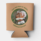 ピーチローズブパーソナライズされたド 缶クーラー (正面)