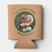 ピーチローズブパーソナライズされたド 缶クーラー (裏面)