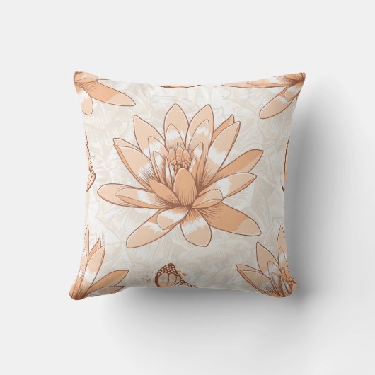 ピーチロータスブロッサム装飾用クッション クッション (裏面)