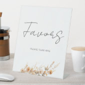 ピーチワイルドフラワーフローラ結婚式の引き出物 台座サイン (インサイチュ)