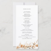 ピーチワイルドフラワーフローラ結婚式 プログラム (裏面)