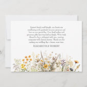 ピーチワイルドフラワーメドウ結婚ズ サンキューカード (裏面)