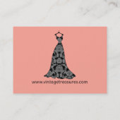 ピーチヴィンテージドレスハットファッションディヴァ 名刺 (裏面)