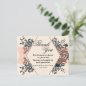 ピーチヴィンテージフローラとストライプ ポストカード (スタンド正面)