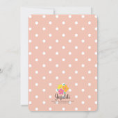 ピーチヴィンテージフローラバナーブライダルシャワー 招待状 (裏面)