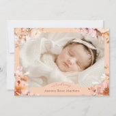 ピーチヴィンテージフローラ秋ツーフォト誕生 案内状 (正面)
