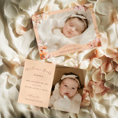 ピーチヴィンテージフローラ秋ツーフォト誕生 案内状