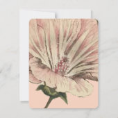 ピーチヴィンテージボホボタニカルバラフラワーディナー 招待状 (裏面)