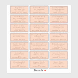 ピーチヴィンテージ秋ベビーシャワーゲストアドレス シール