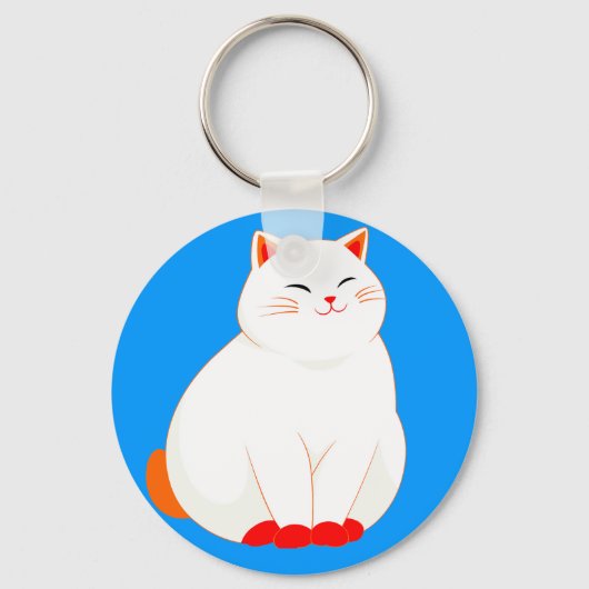 ピーチーズ・ザ・スマイリングキャット キーホルダー (正面)