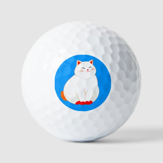 ピーチーズ・ザ・スマイリングキャット ゴルフボール (正面)