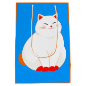 ピーチーズ・ザ・スマイリングキャット ミディアムペーパーバッグ (裏面)