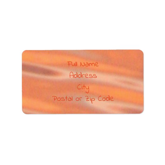 ピーチ付きサンゴ ラベル (正面)