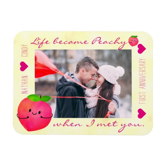 ピーチ前向きプンピーチ マグネット (横)