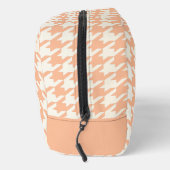 ピーチ千鳥格子のファズ&ホワイトトイレタリーバッグ ドップキット (右)