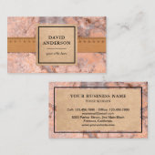 ピーチ大理石花崗岩スプラッシュバックキッチンカウンタートップ 名刺 (正面/裏面)