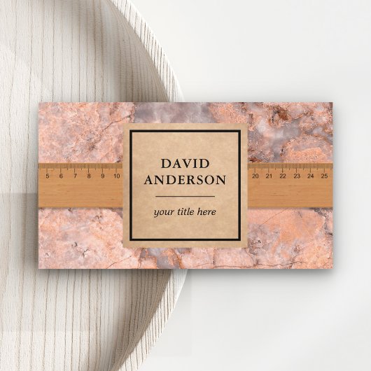 ピーチ大理石花崗岩スプラッシュバックキッチンカウンタートップ 名刺