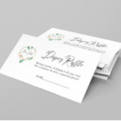 ピーチ女の子おむつラッフルベビーシャワー エンクロージャーカード