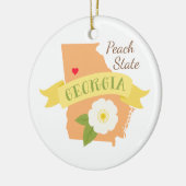 ピーチ州 セラミックオーナメント (左)