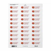 ピーチ差出人住所ラベル ラベル (フルシート)