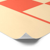 ピーチ市松模様に11月暦 ポスター (角)