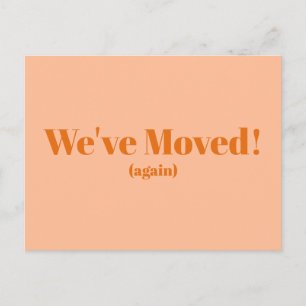 ピーチ引っ越しましたニューホームムービングアナウンスメント ポストカード