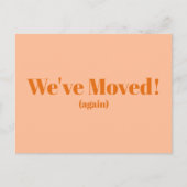 ピーチ引っ越しましたニューホームムービングアナウンスメント ポストカード (正面)