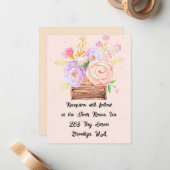 ピーチ披露宴カー素朴ド結婚 ノートカード (正面/裏面インサイチュ)