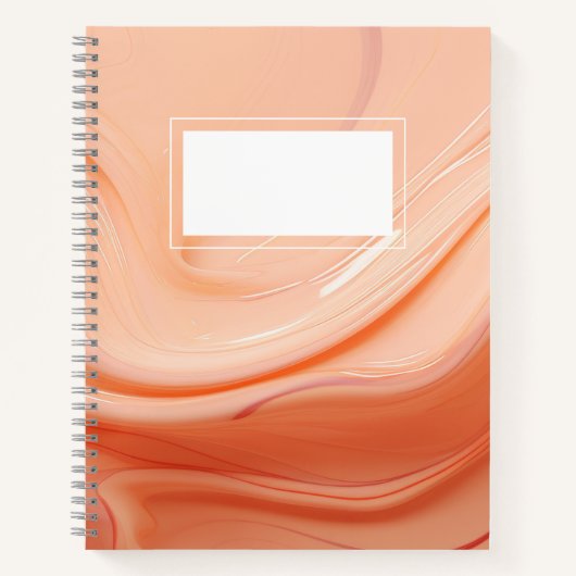 ピーチ抽象芸術液 ノートブック (正面)