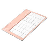 ピーチ月間トラッカー ノートパッド (アングル)