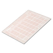 ピーチ未日付カレンダー ノートパッド (アングル)