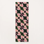 ピーチ柄の髭あめ花抽象芸術 ヨガマット (正面)