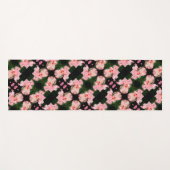 ピーチ柄の髭あめ花抽象芸術 ヨガマット (正面(横))