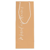 ピーチ様式化スクリプトメイド・オブ・オーナー（花嫁付き添い人） ワインギフトバッグ (裏面)