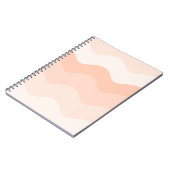 ピーチ波状スパイラルフォトノートブック ノートブック (左側)