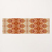 ピーチ淡い色のイカット3 ヨガマット (裏面(横))