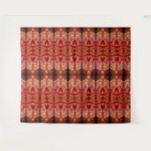 ピーチ淡い色のイカット4レコレータ タペストリー (正面(横))