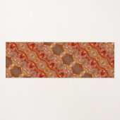 ピーチ淡い色のイカット4 ヨガマット (正面(横))