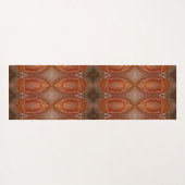 ピーチ淡い色のイカット5 ヨガマット (裏面(横))